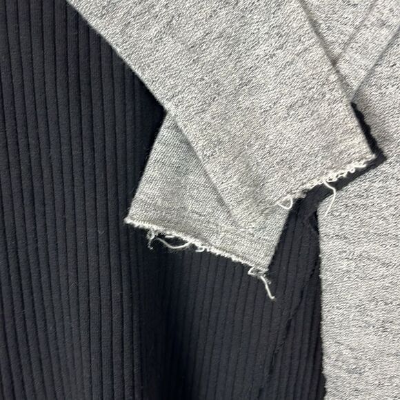 Gray Cotton Zarga Asemetrical Sweater with Beaded Details Women's S - Picture 6 of 6